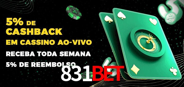 Promoções do cassino ao Vivo 831bet